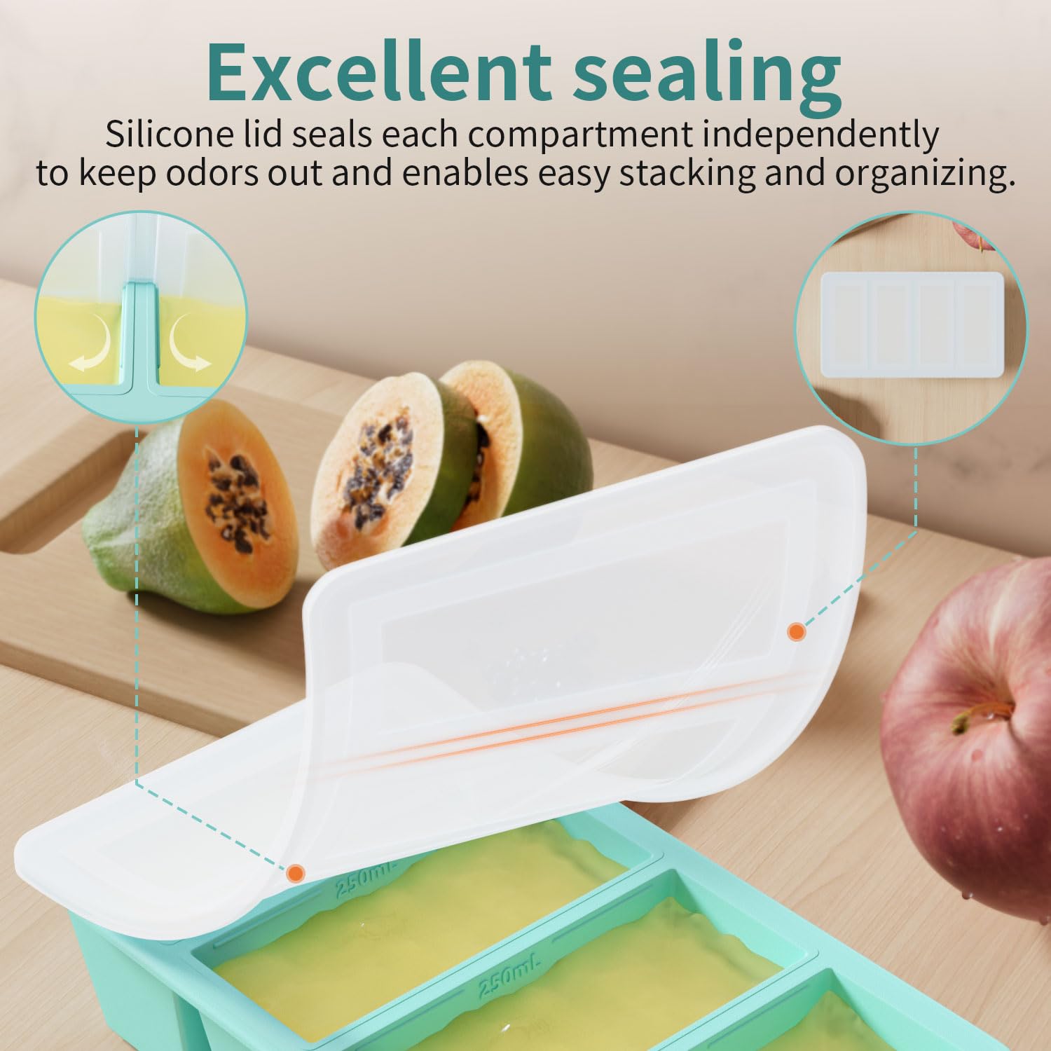 GGOW tray loaded in dishwasher indicating easy cleaning and odor resistance