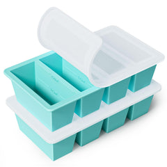 GGOW tray top view showing even cavities and lids for convenient portioning