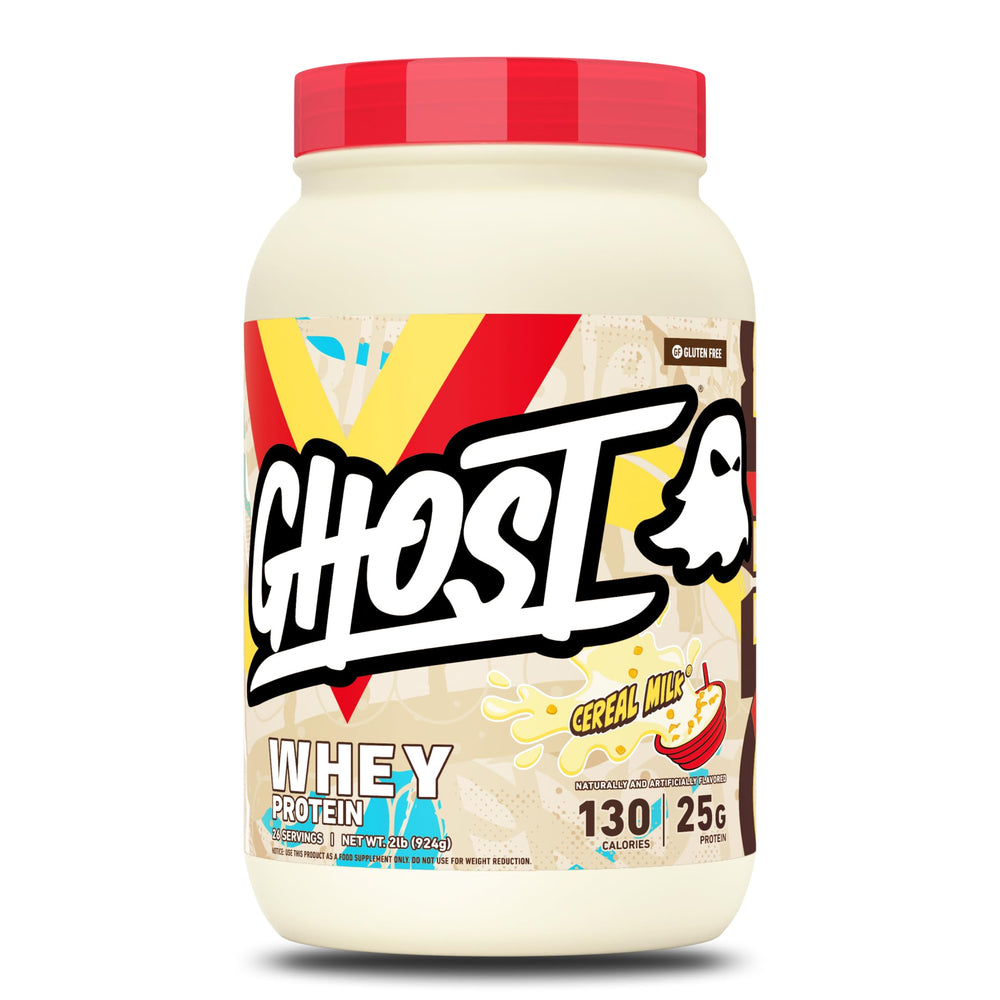 GHOST front packaging showing 2 lb tub and flavor for clear choice