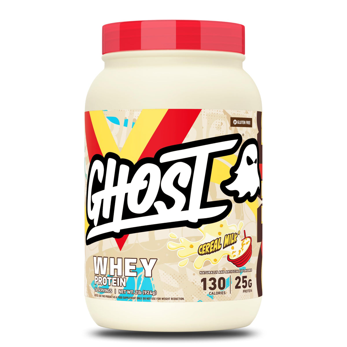 GHOST front packaging showing 2 lb tub and flavor for clear choice