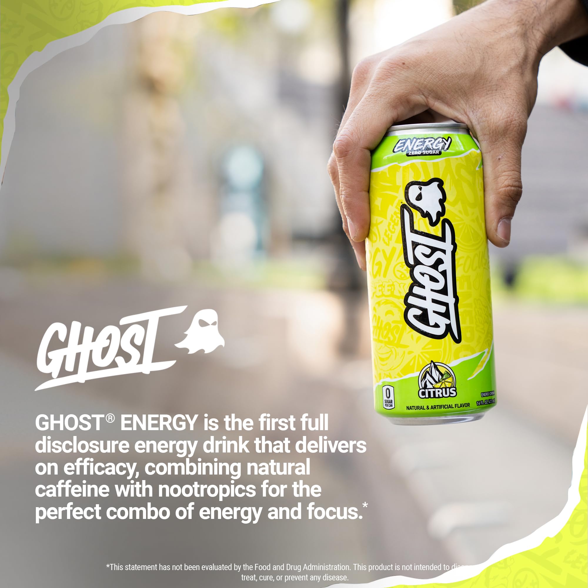 GHOST on a bench at outdoor workout illustrating energy boost for training sessions