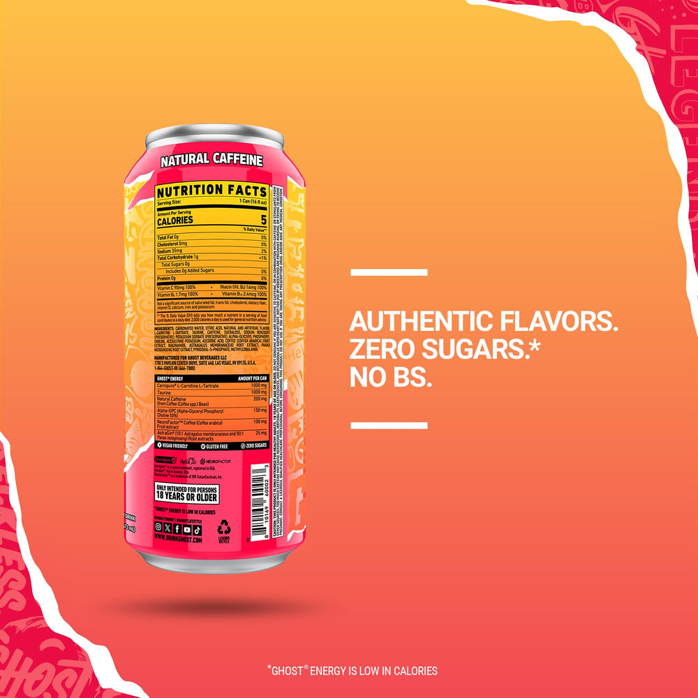 GHOST Strawbango pouring to show carbonation and texture benefit