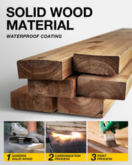 Ghosthorn close-up of hardwood grain and waterproof coating for durability