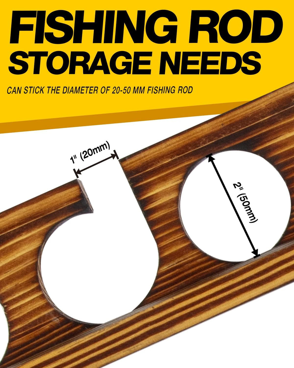 Ghosthorn installed in garage holding many rods to maximize floor space