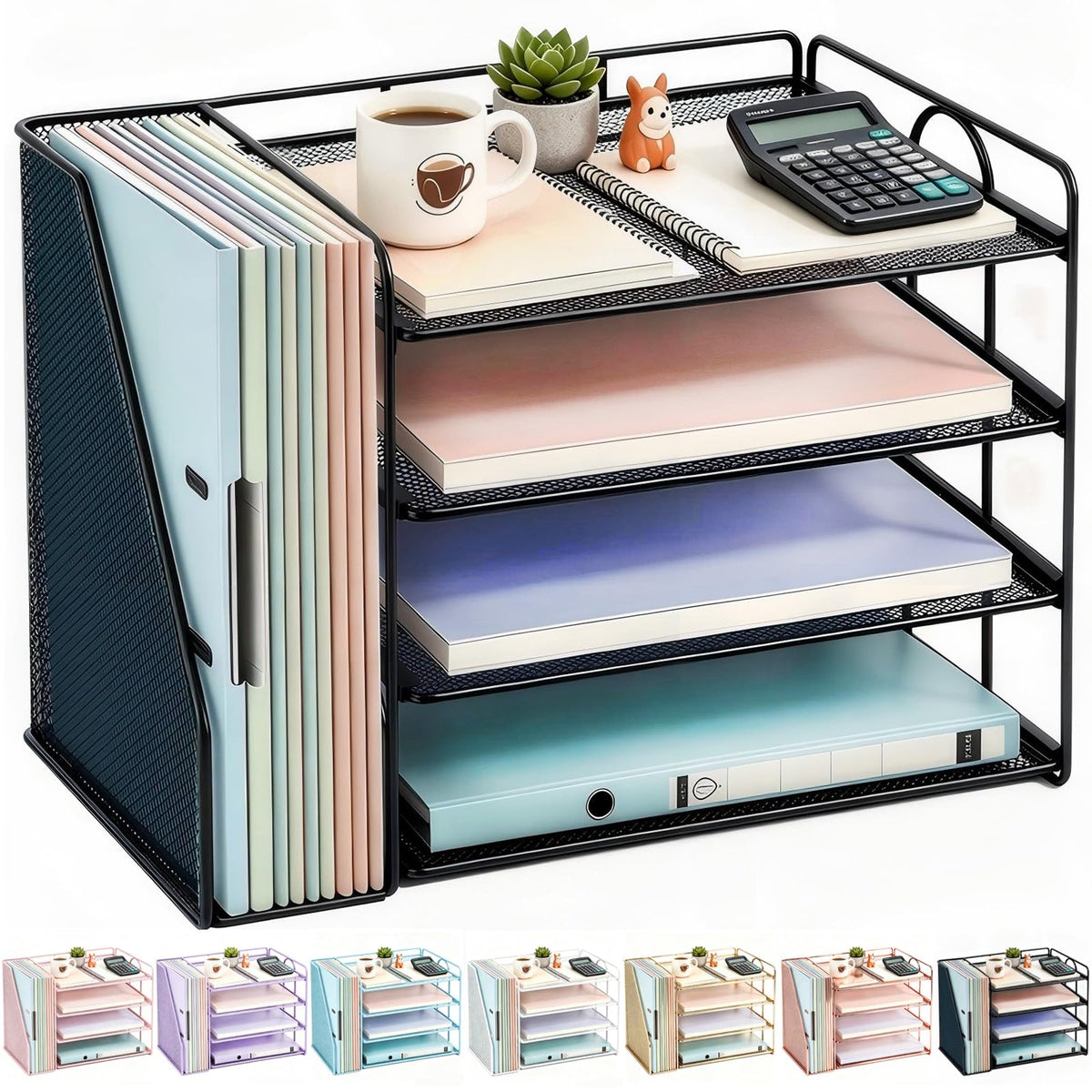 gianotter front view showing four stacked trays and neat organization benefit