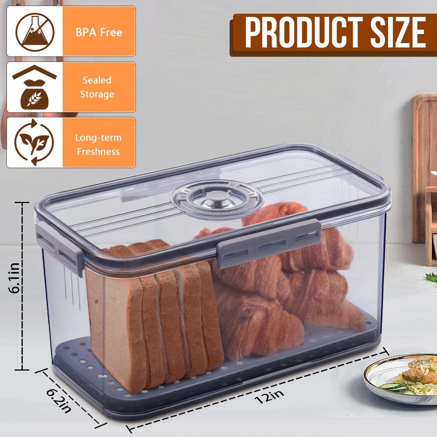 Gifhomfix lid close-up with time-recording dial visible to help track freshness
