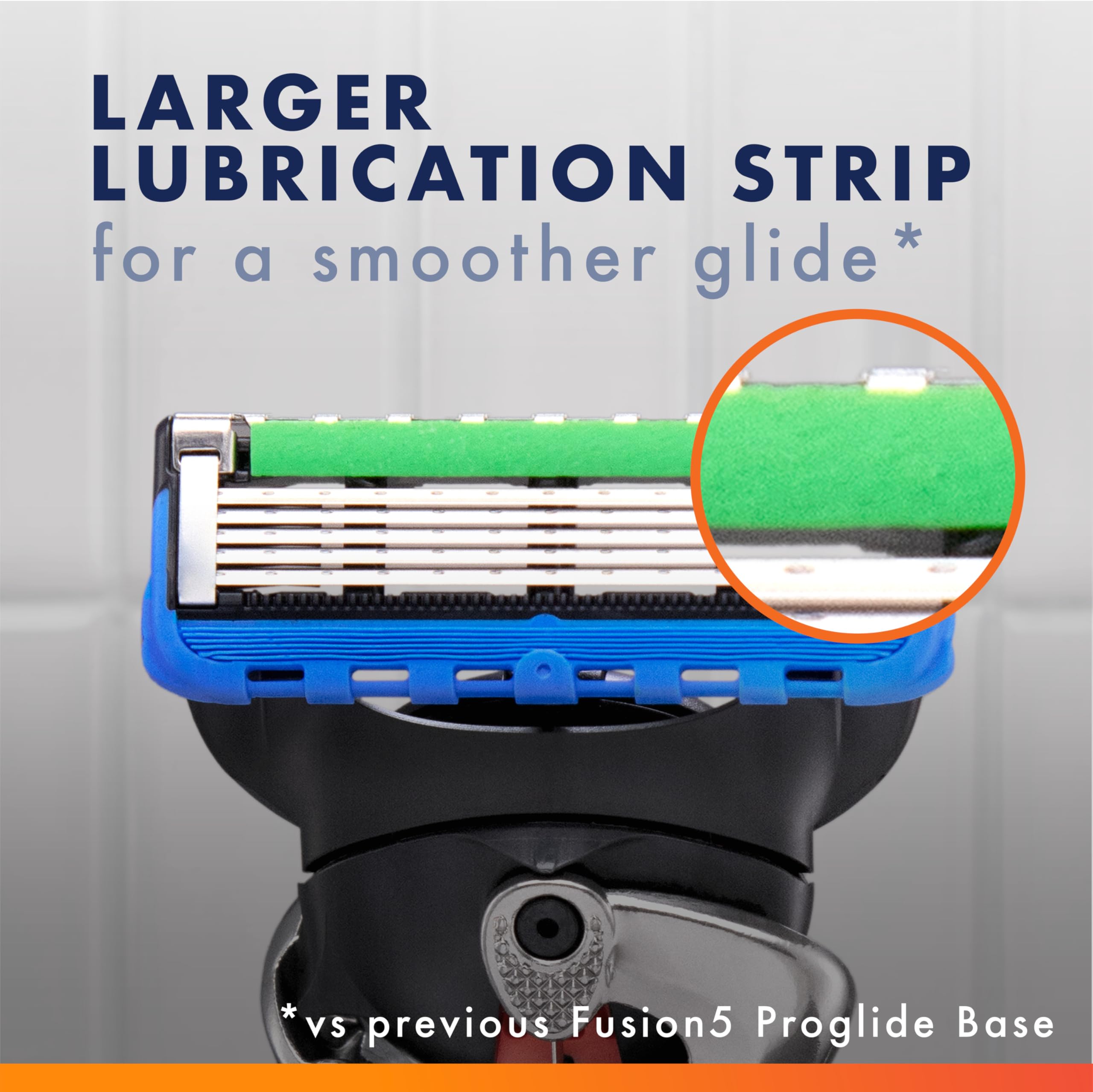 Gillette blade in use shaving cheek for comfortable close shave