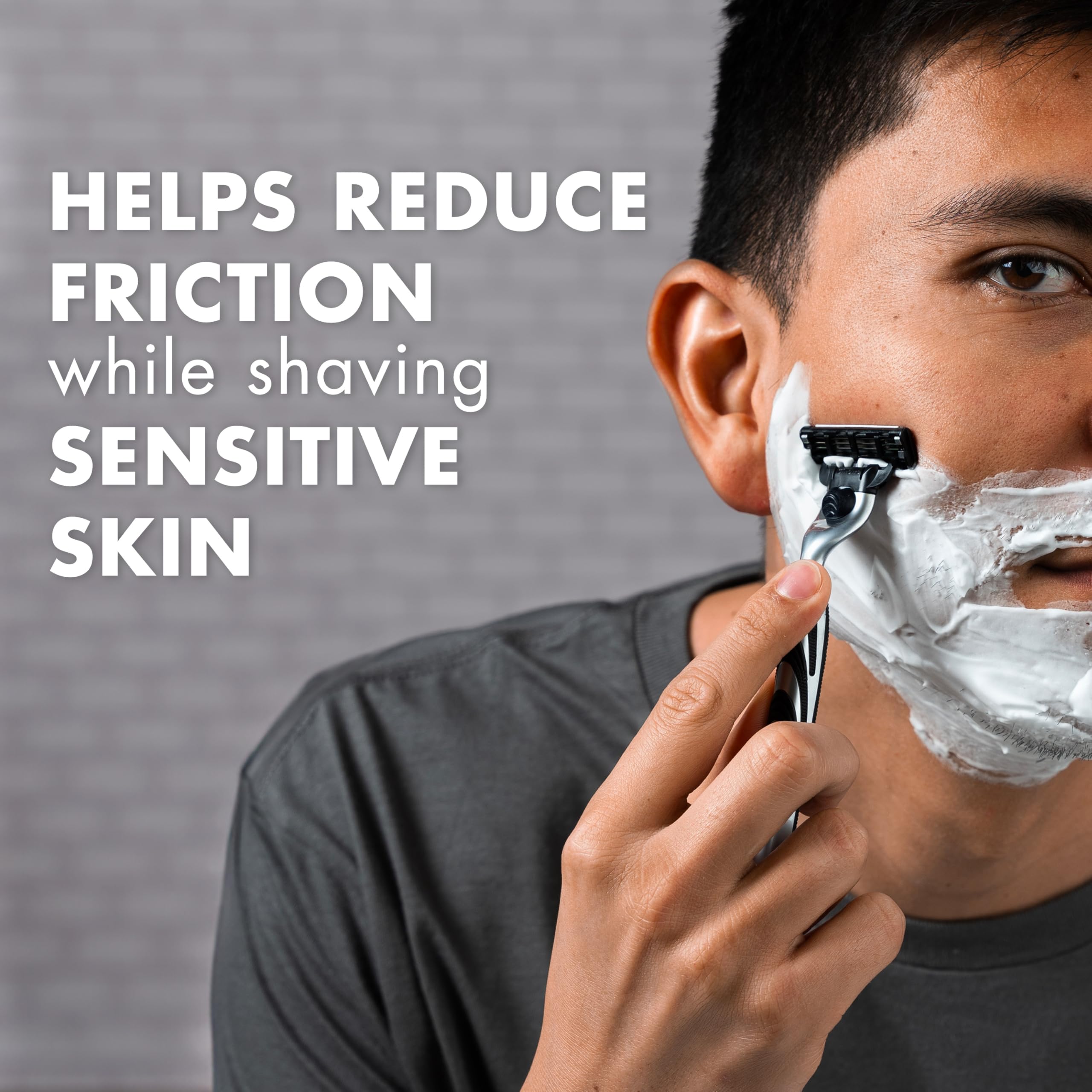 Gillette Foamy results on skin after shave, Gillette leaves skin smooth