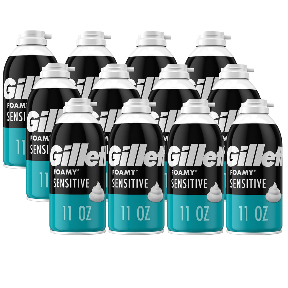 Gillette Foamy front packaging showing label and size, gentle protection