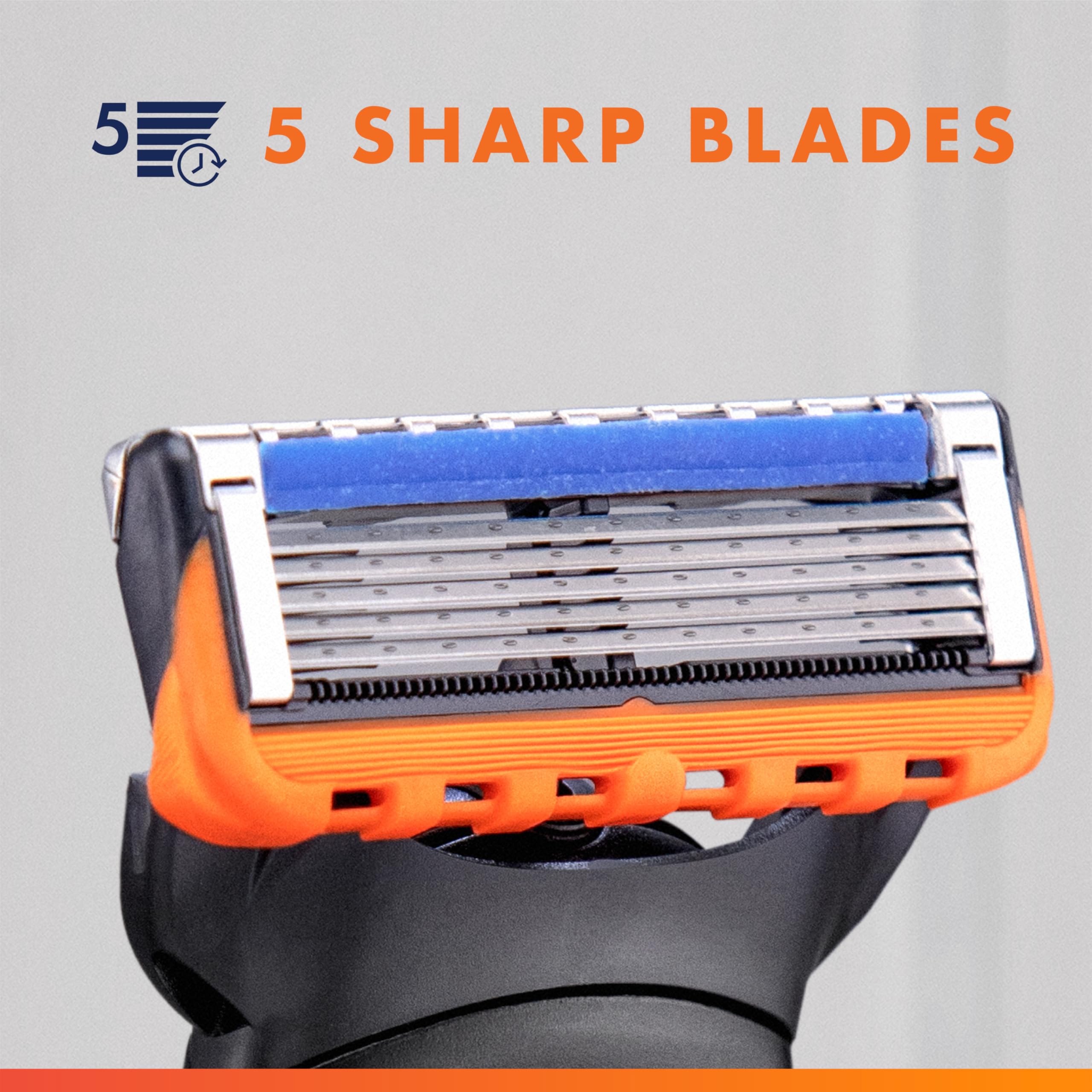 Gillette Fusion5 demonstrating trimming under the nose for neat small-area shaving