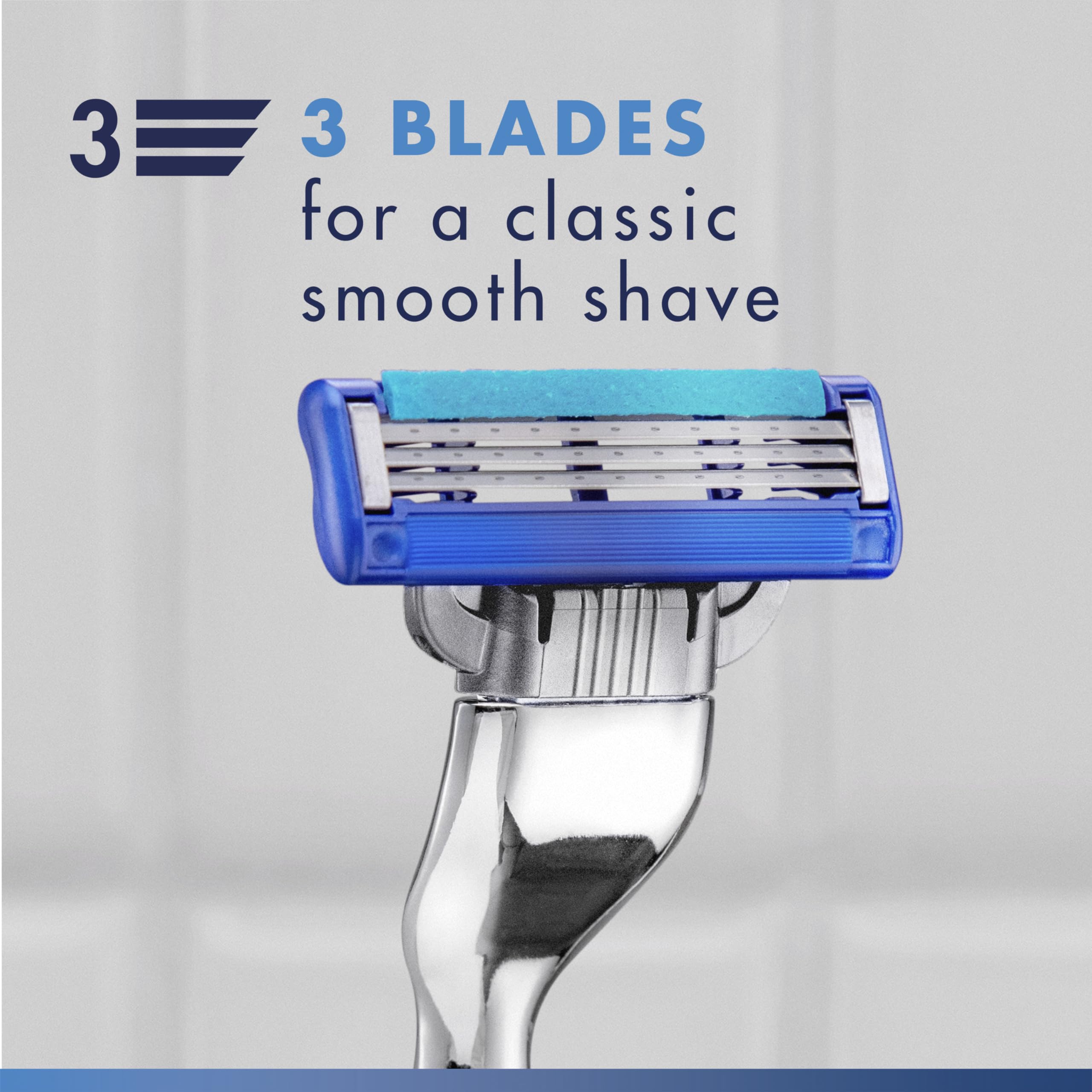 Gillette Mach3 Turbo cartridge next to coin for size and scale