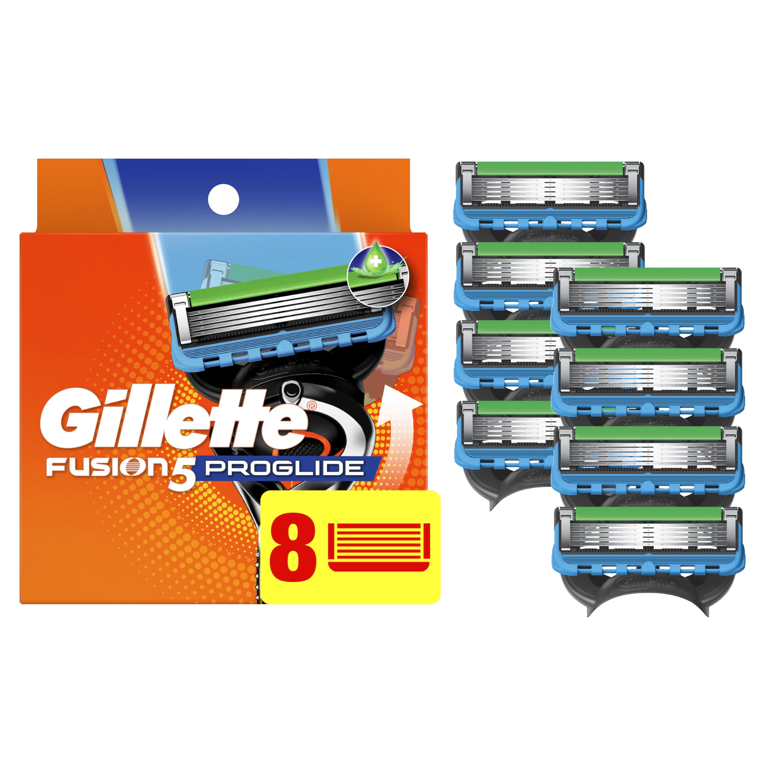 Gillette ProGlide front packaging showing product count and branding for easy choice