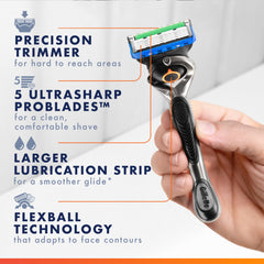 Gillette ProGlide enlarged Lubrastrip detail showing enhanced glide benefit