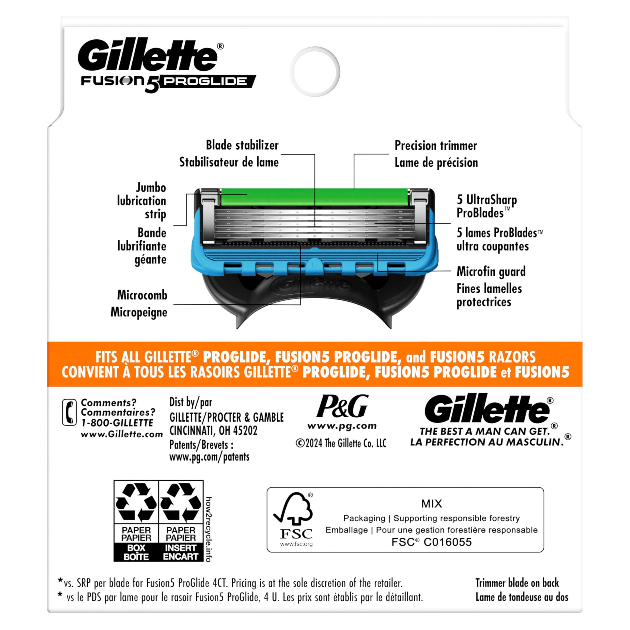 Gillette ProGlide used on face demonstration showing smooth glide and precise trimming results