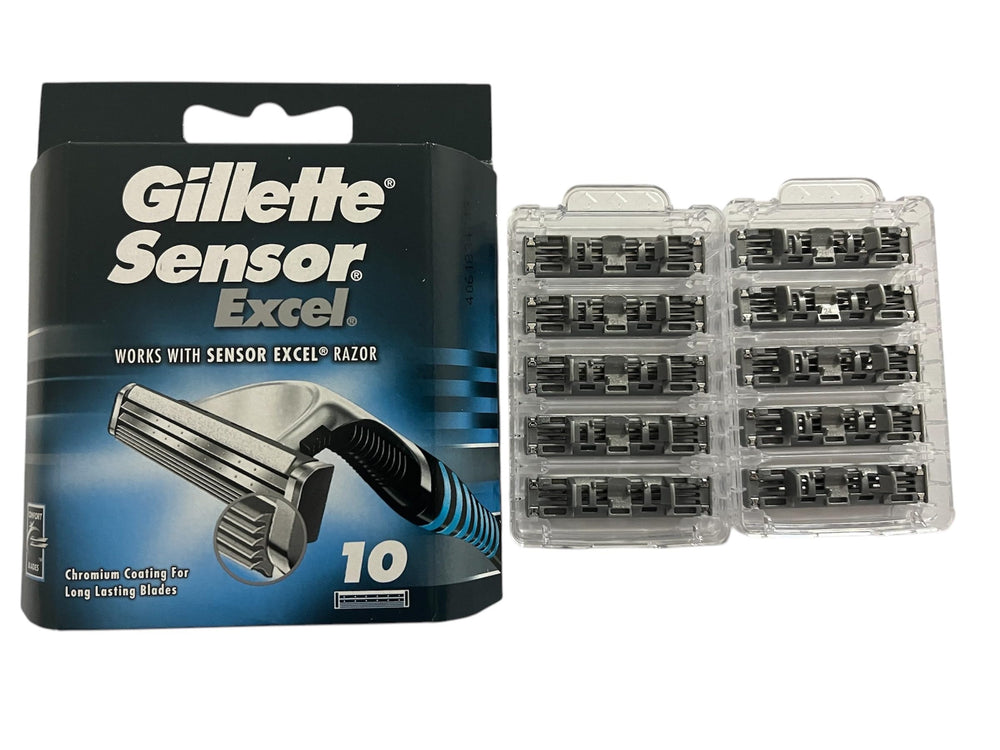 Gillette Sensor Excel installed on handle demonstrating controlled shave