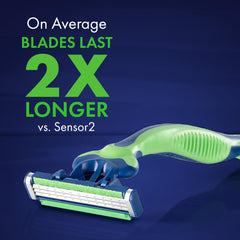 Gillette Sensor3 Sensitive close-up of blades and microfins for gentler shave