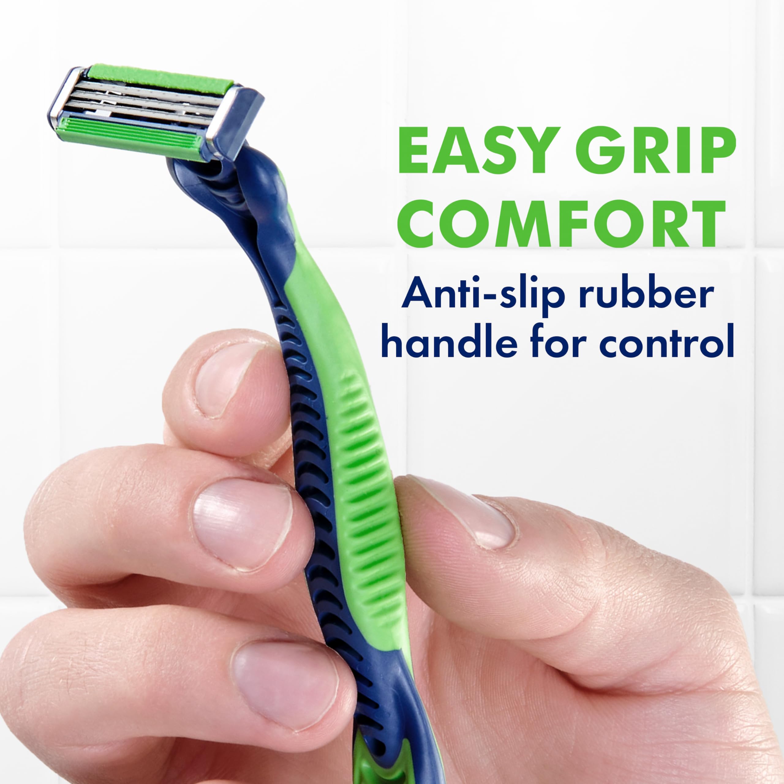 Gillette Sensor3 Sensitive on bathroom counter showing convenience and storage