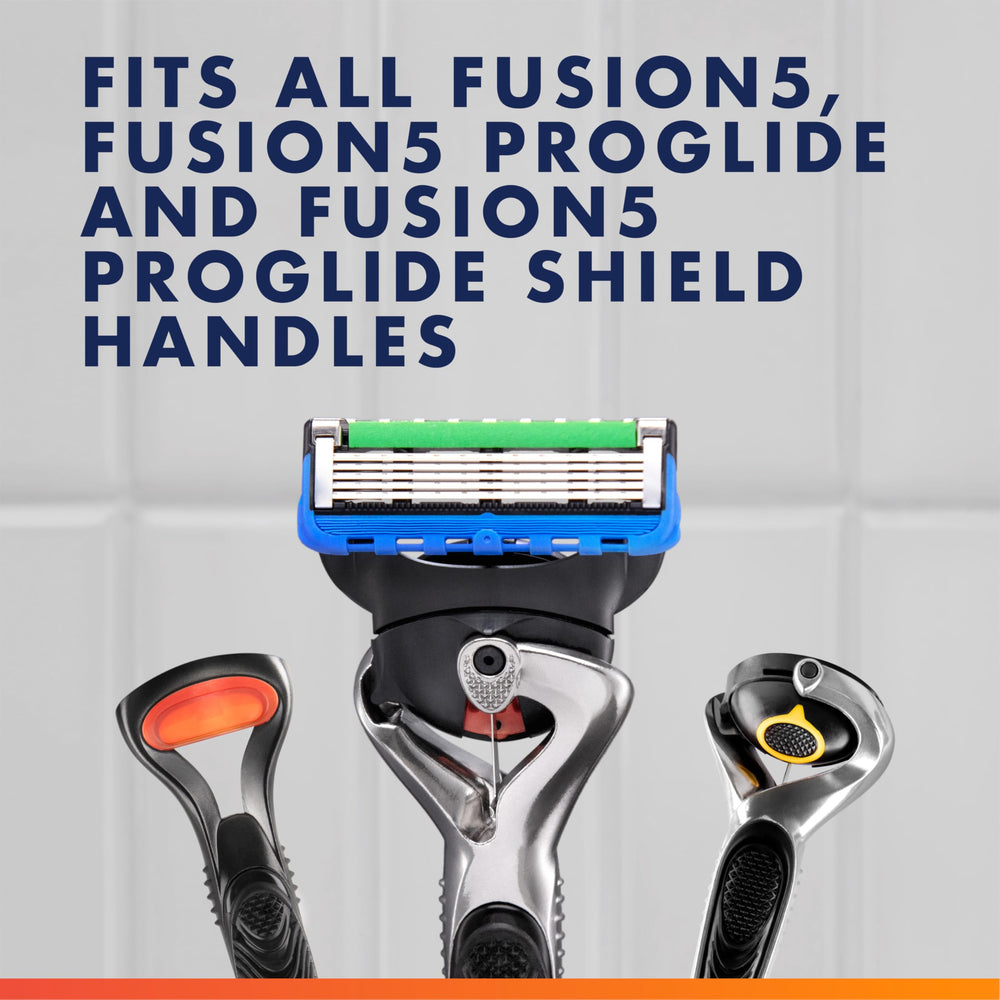 Gillette size comparison with coin showing compact refill scale