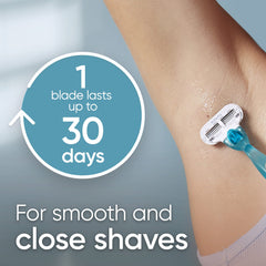 Gillette Venus stacked blade refills highlighting cartridge count and readiness