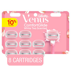 Gillette Venus front packaging showing 8 refills and convenience