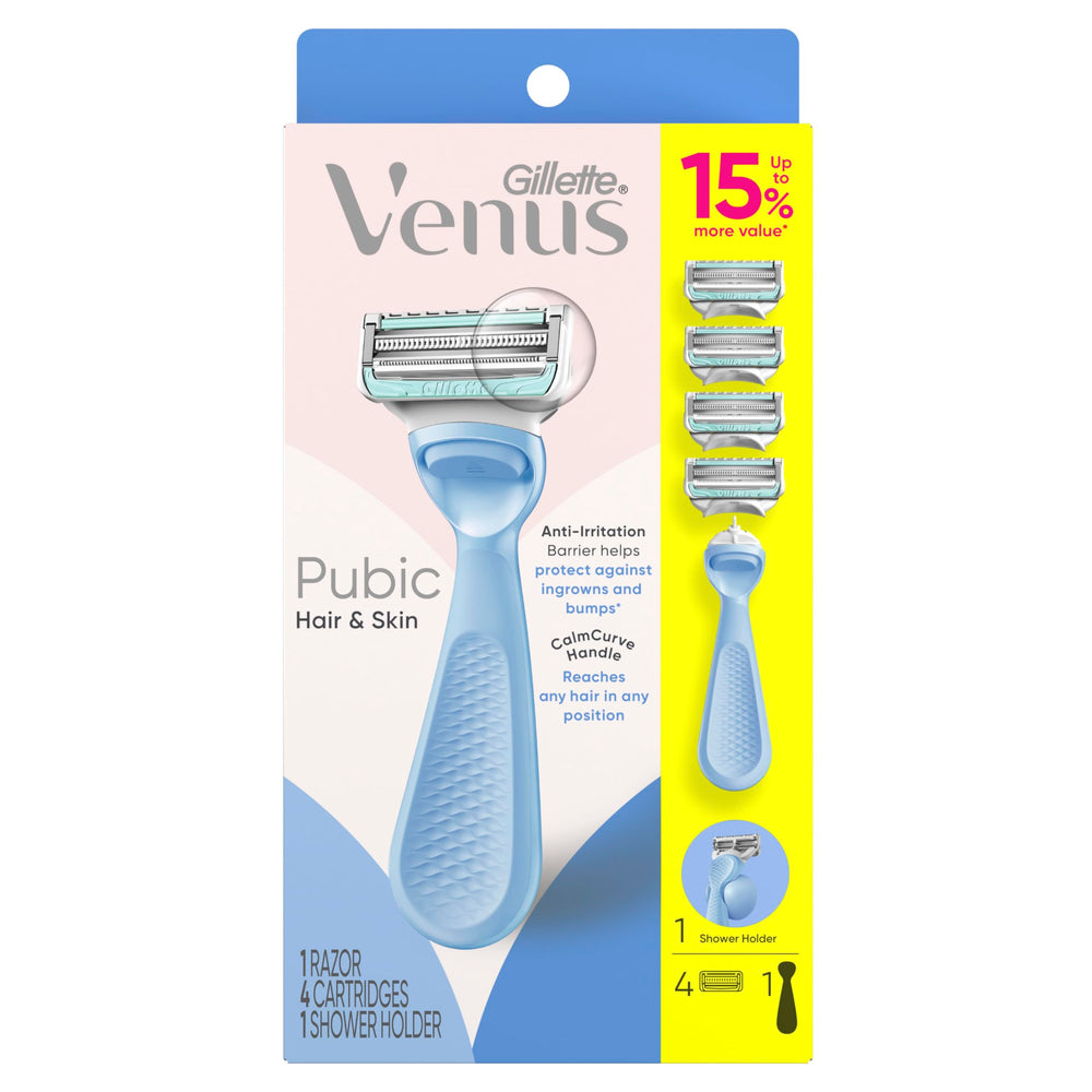 Gillette Venus ergonomic grip shot emphasizing non-slip control for safety