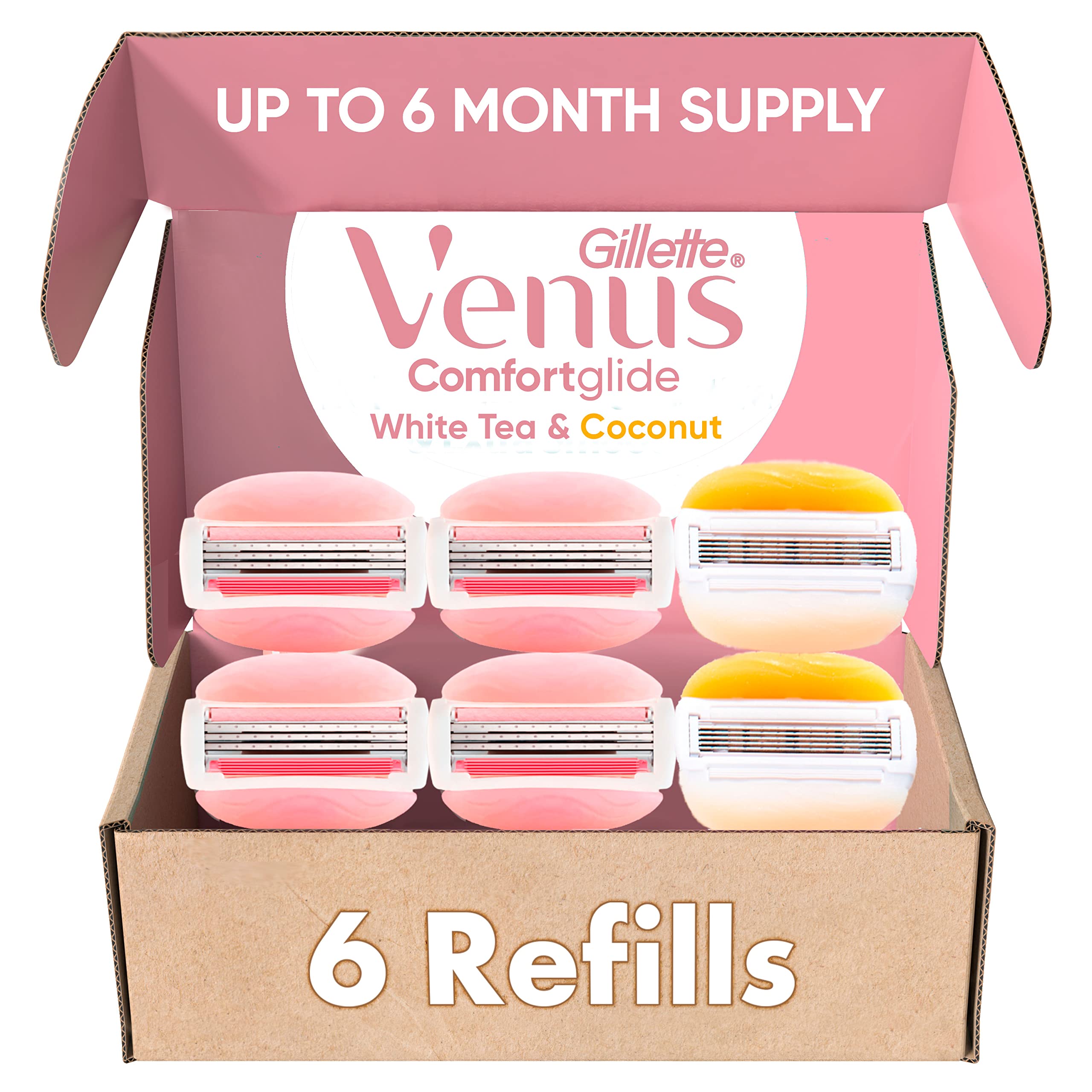 Gillette Venus front packaging showing variety pack benefits