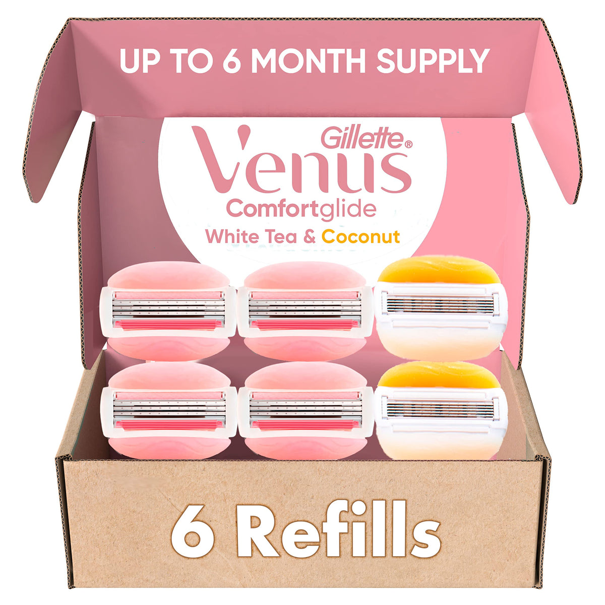 Gillette Venus front packaging showing variety pack benefits