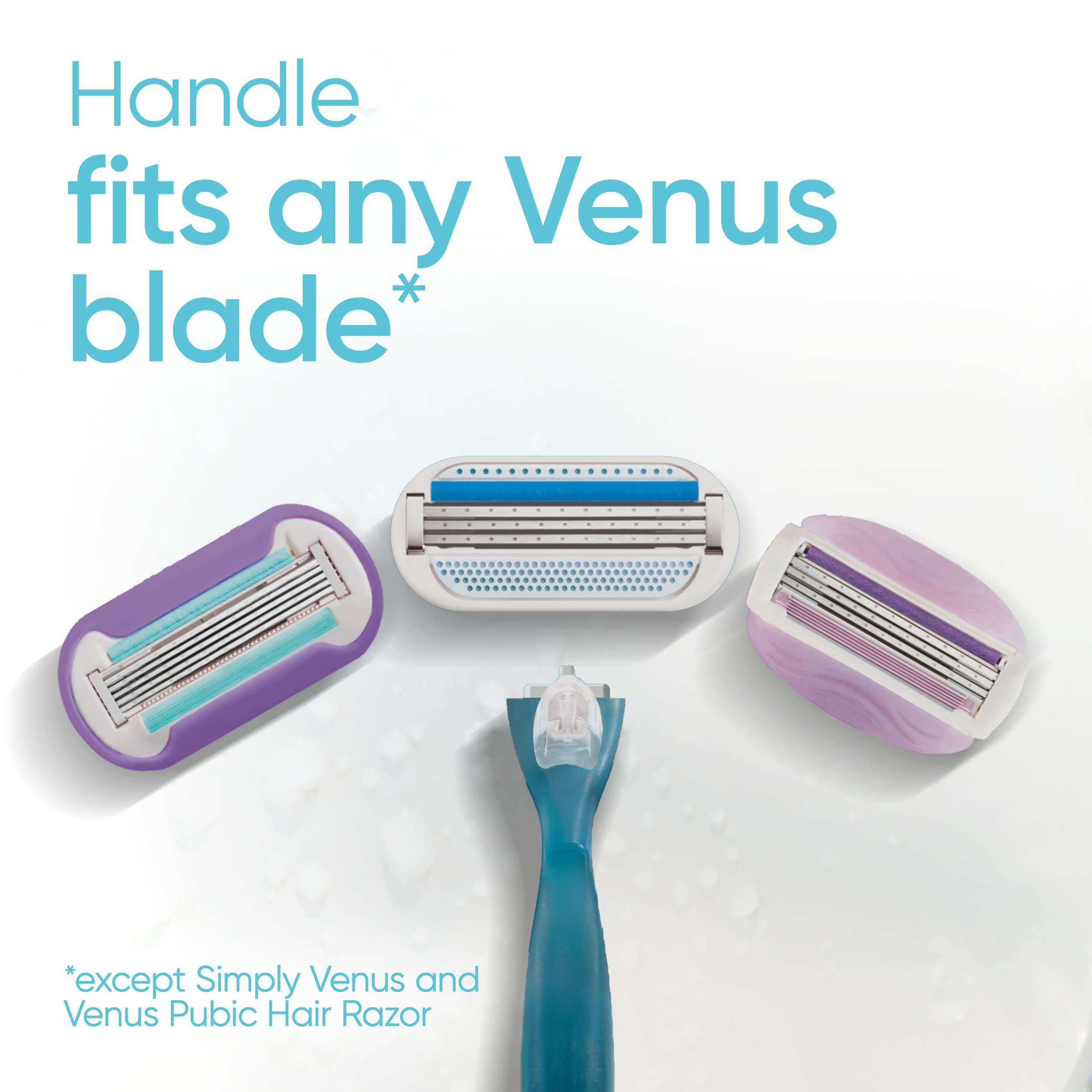 Gillette Venus razor in shower use showing smooth glide and wet handling