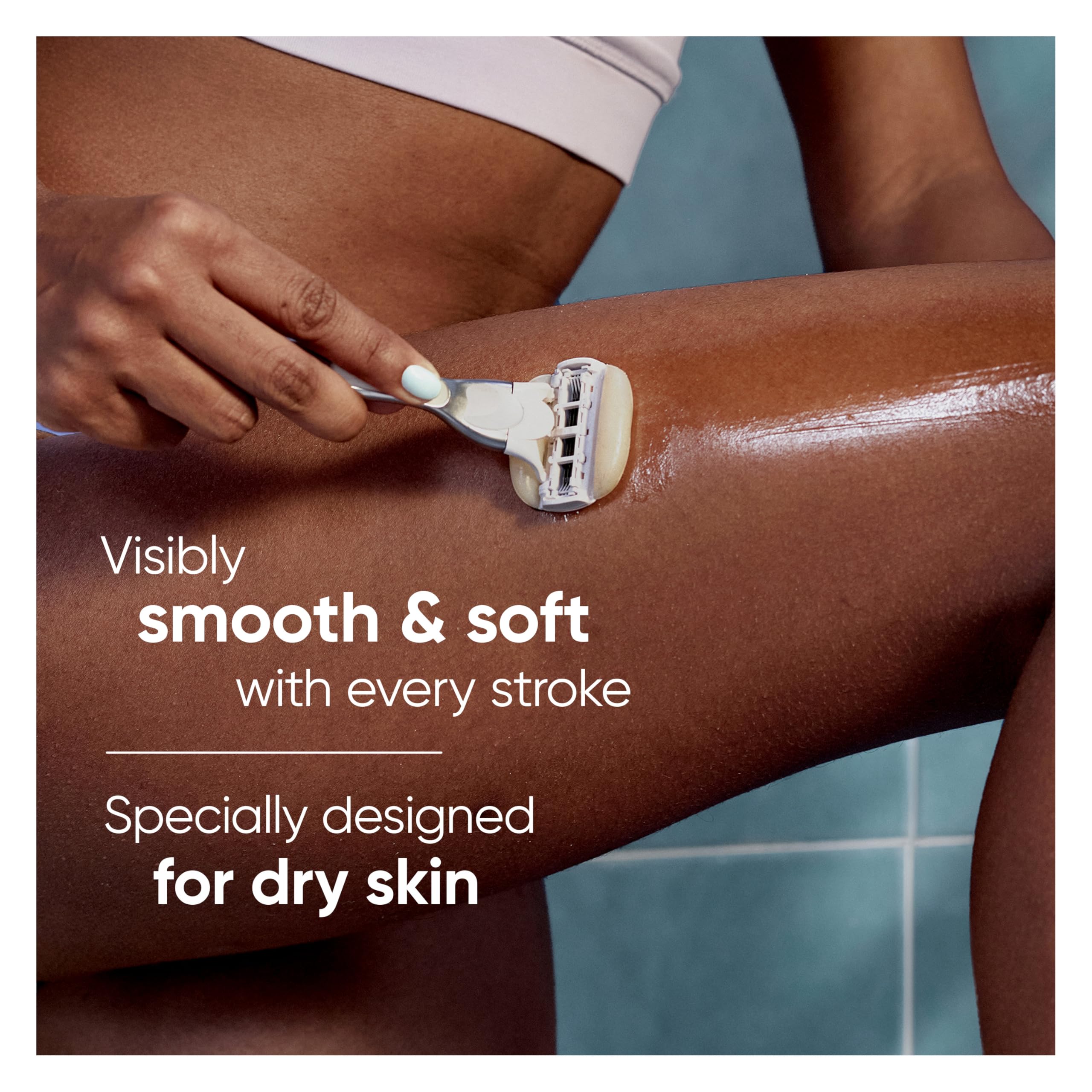 Gillette Venus moisture bar detail with argan oil hint for conditioned skin