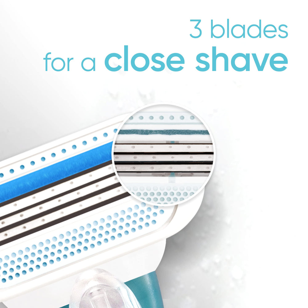 Gillette Venus pivoting head detail demonstrating contour-following movement