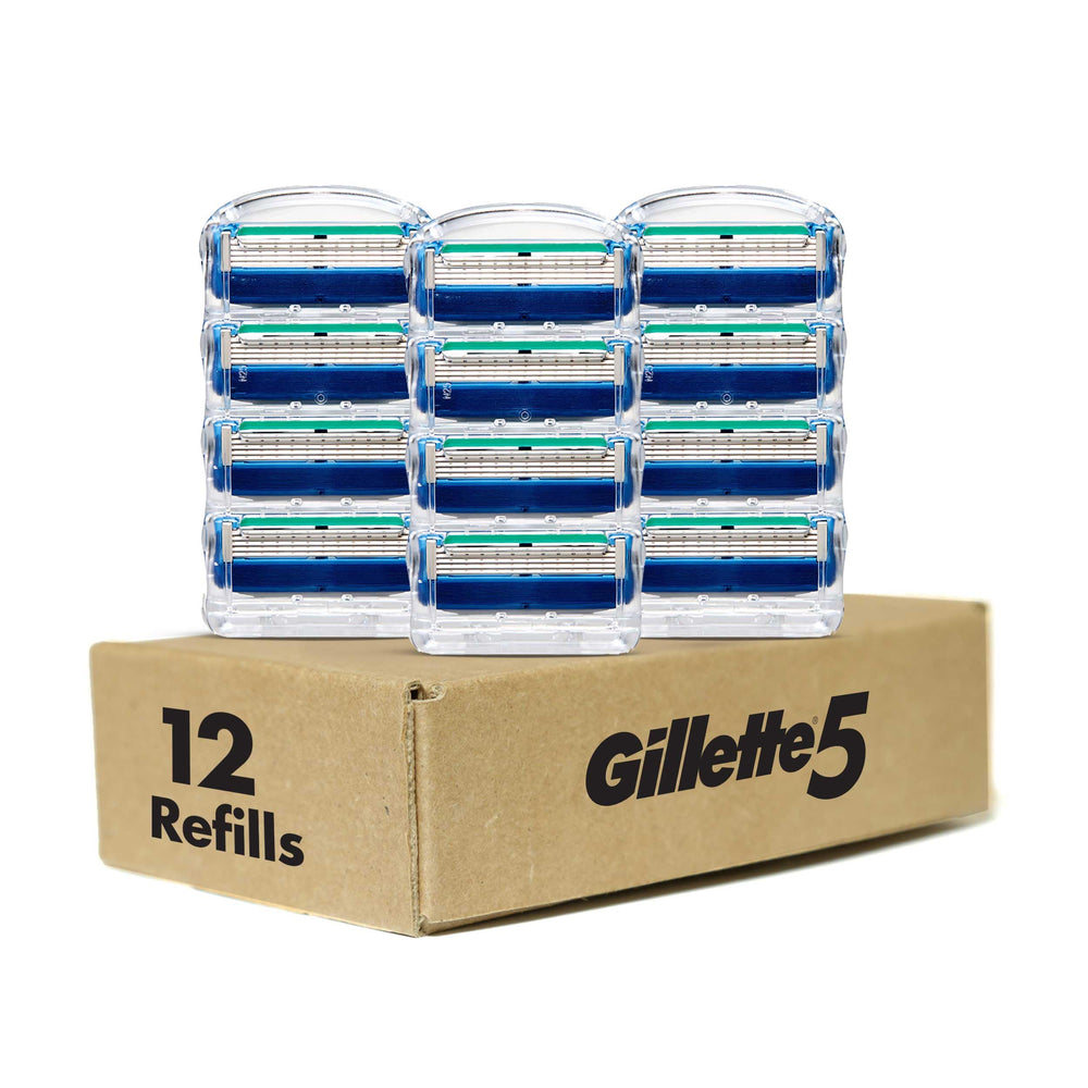 Gillette brand cartridges staged in a bathroom for everyday readiness