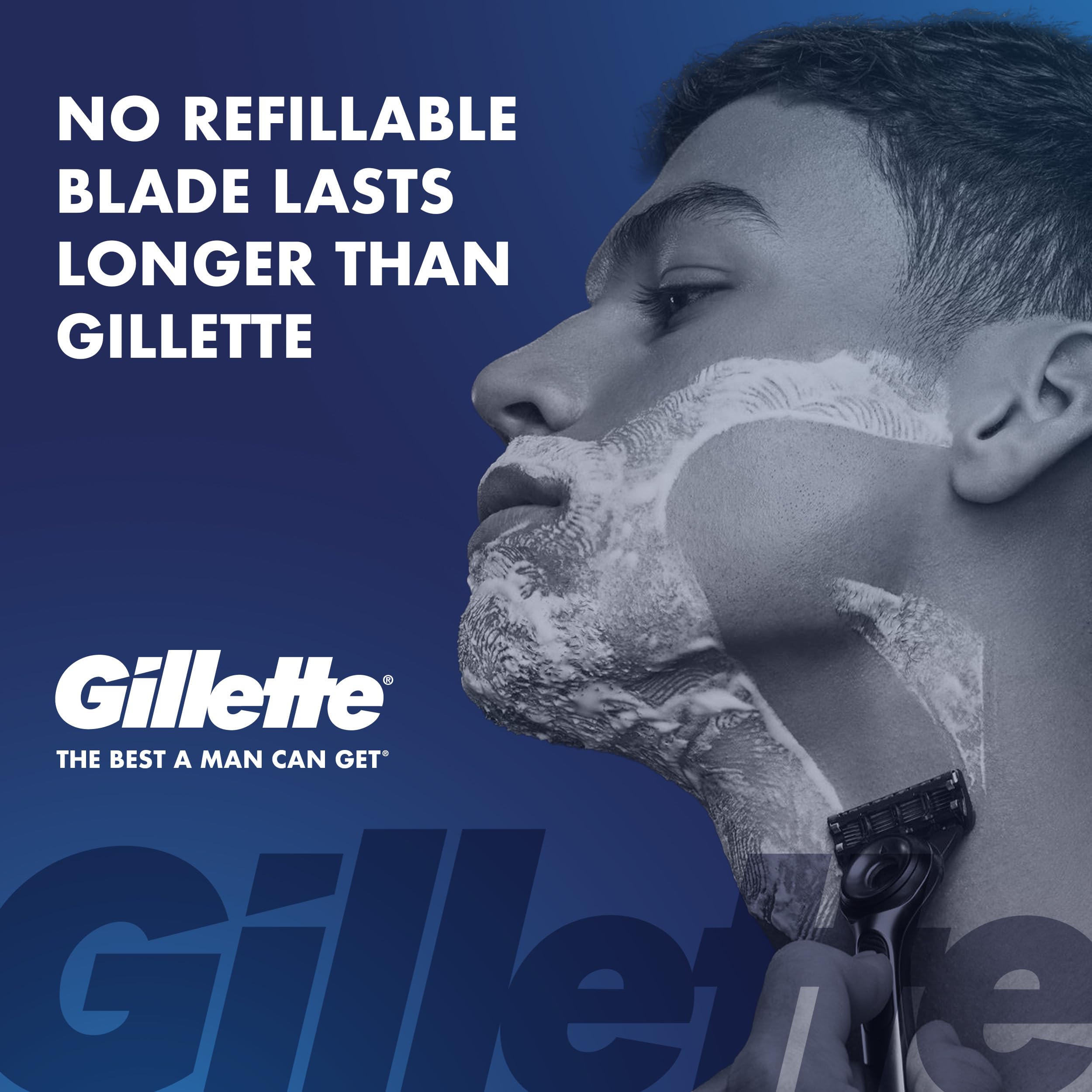 Gillette Labs close-up of five blades for precise, close shaving