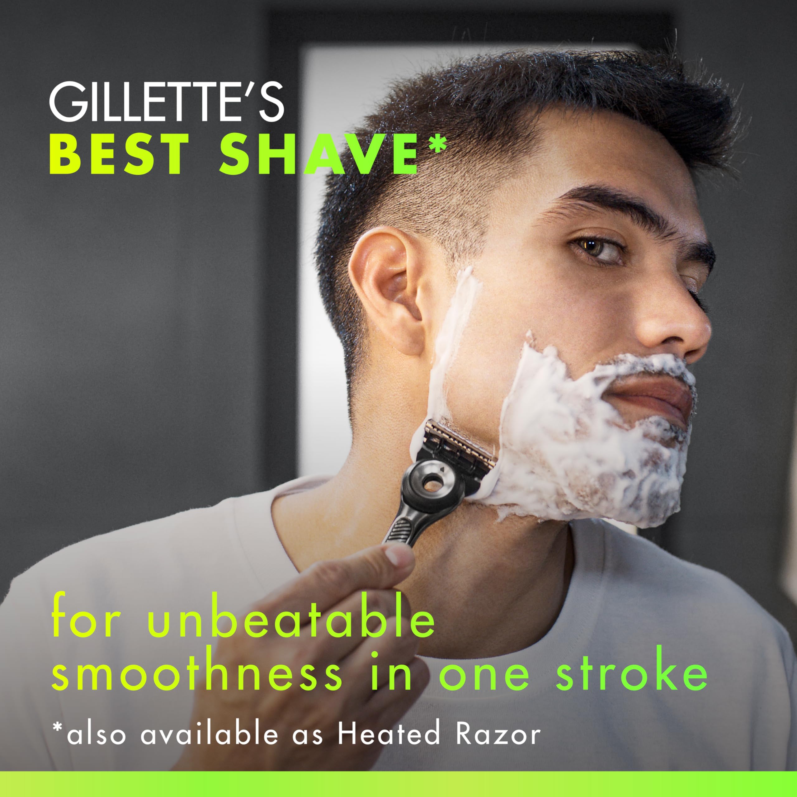 gillette image of EverGlide Lubrastrip for smoother glide and less friction