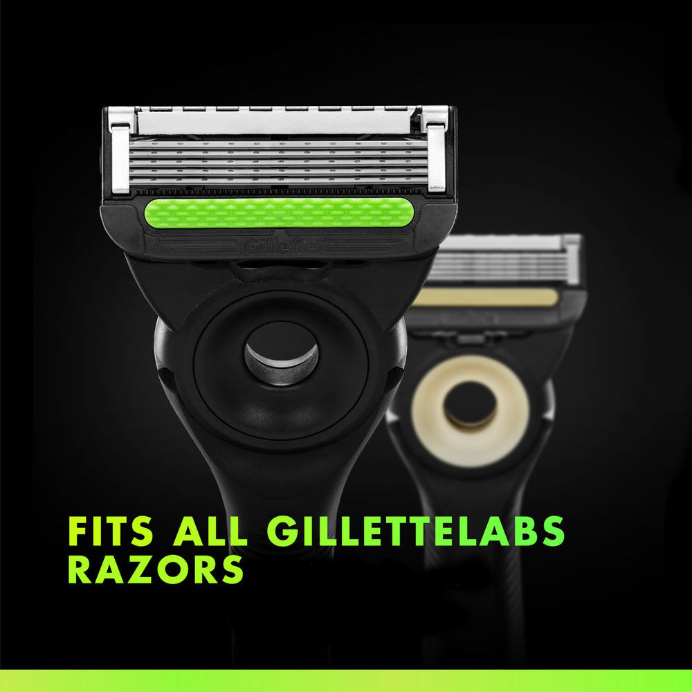 Gillette view of cartridge opening aligned with exfoliating bar benefit
