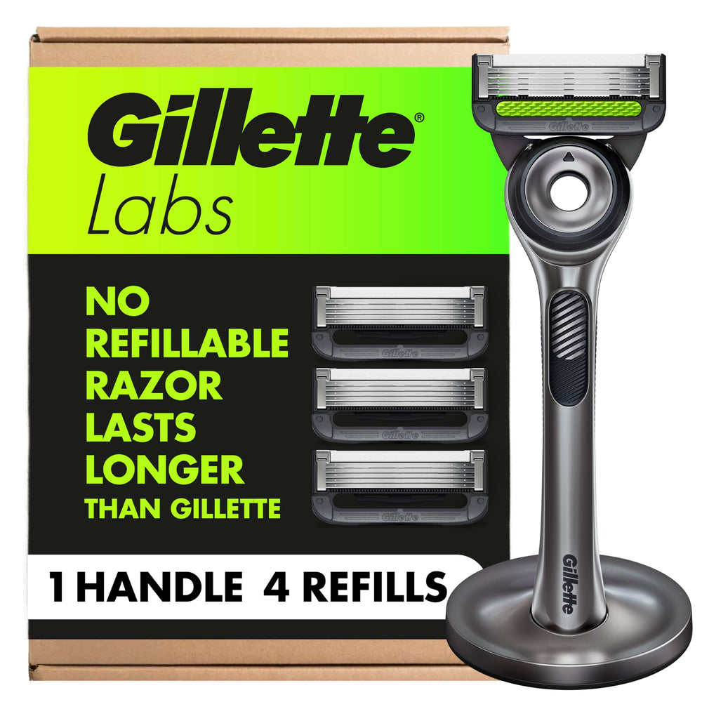 gillette image showing front packaging and included kit benefits