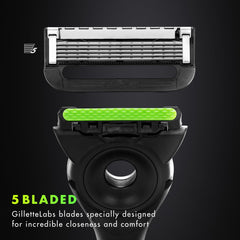 Gillette cartridge clicking into handle demonstrating secure attachment