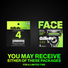 Gillette Labs blister pack open with four cartridges and easy access