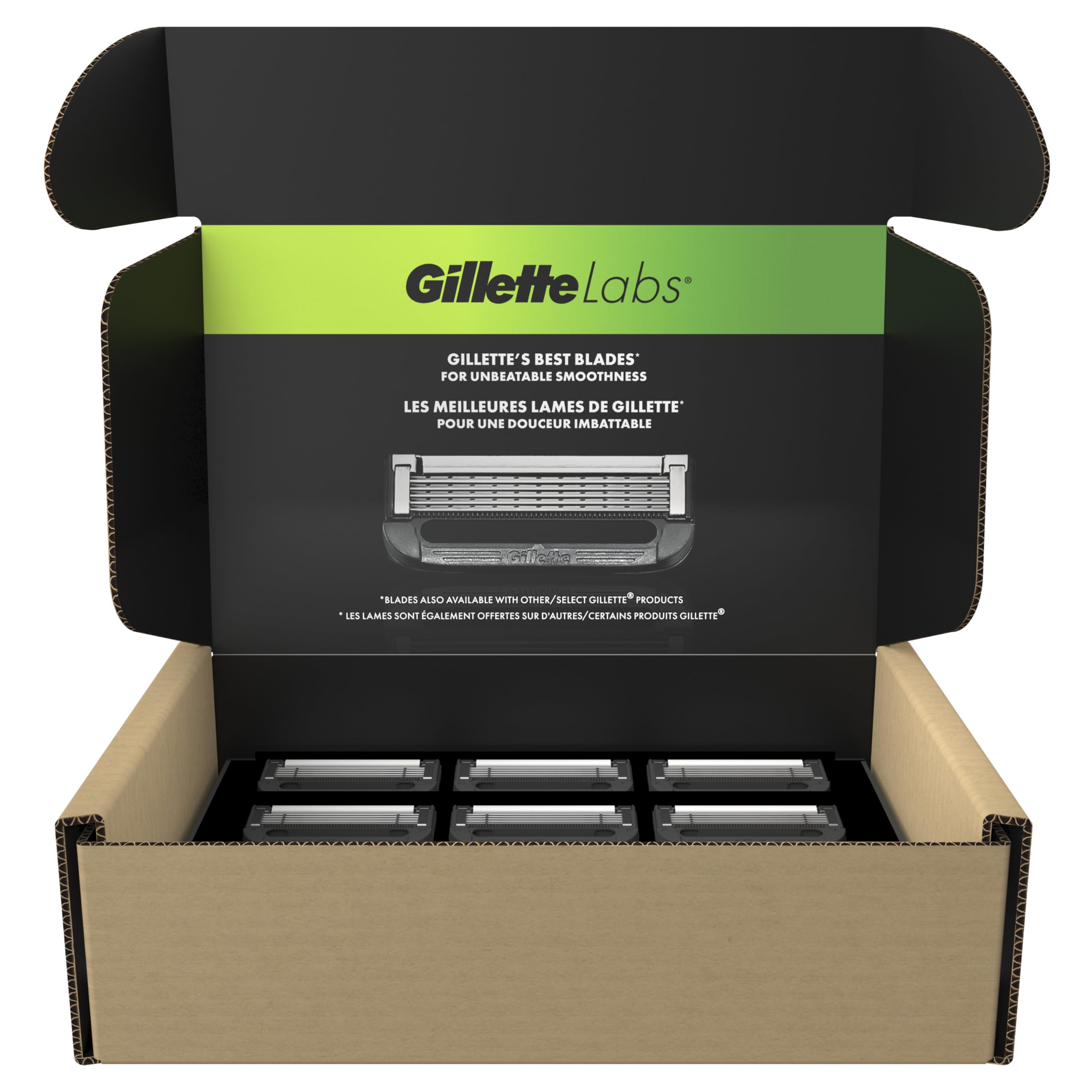 Gillette Labs cartridge beside ruler for scale and size reference
