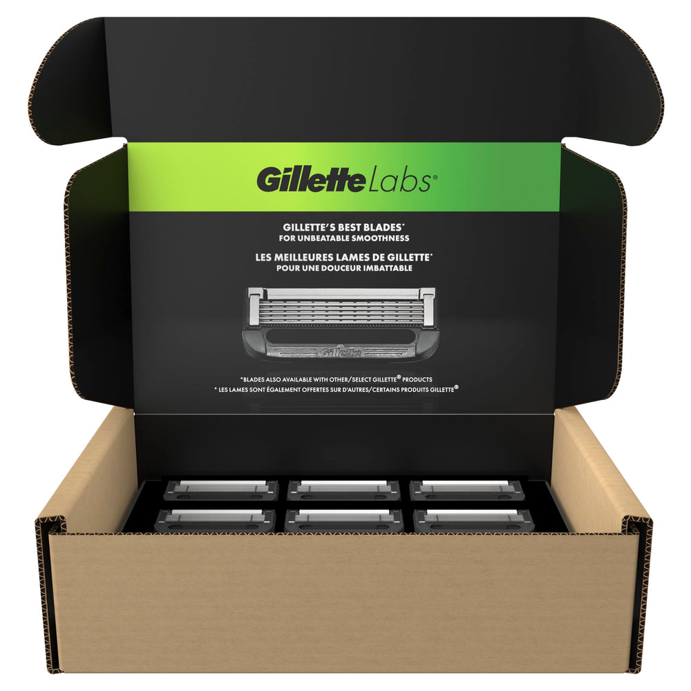 Gillette Labs cartridge beside ruler for scale and size reference