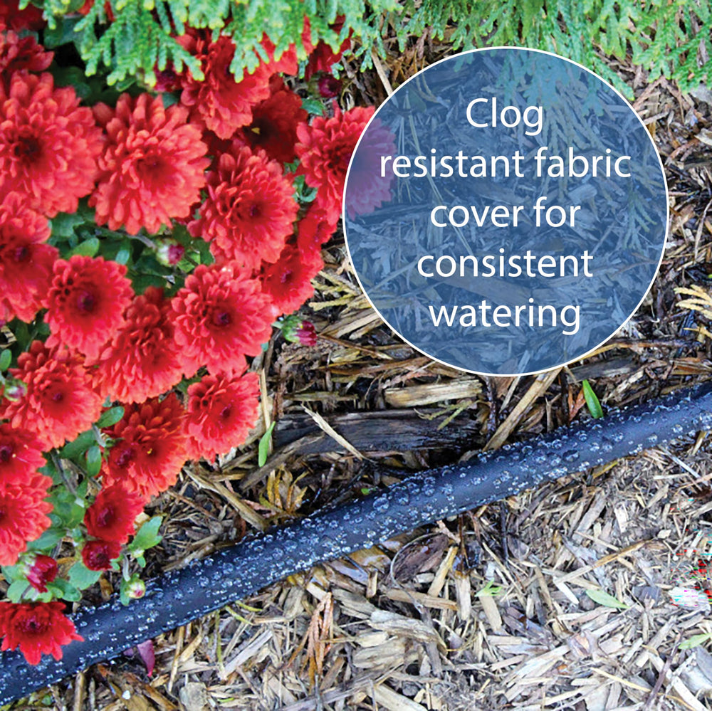 GILMOUR lifestyle image of vegetable bed irrigated showing healthier plants and water savings