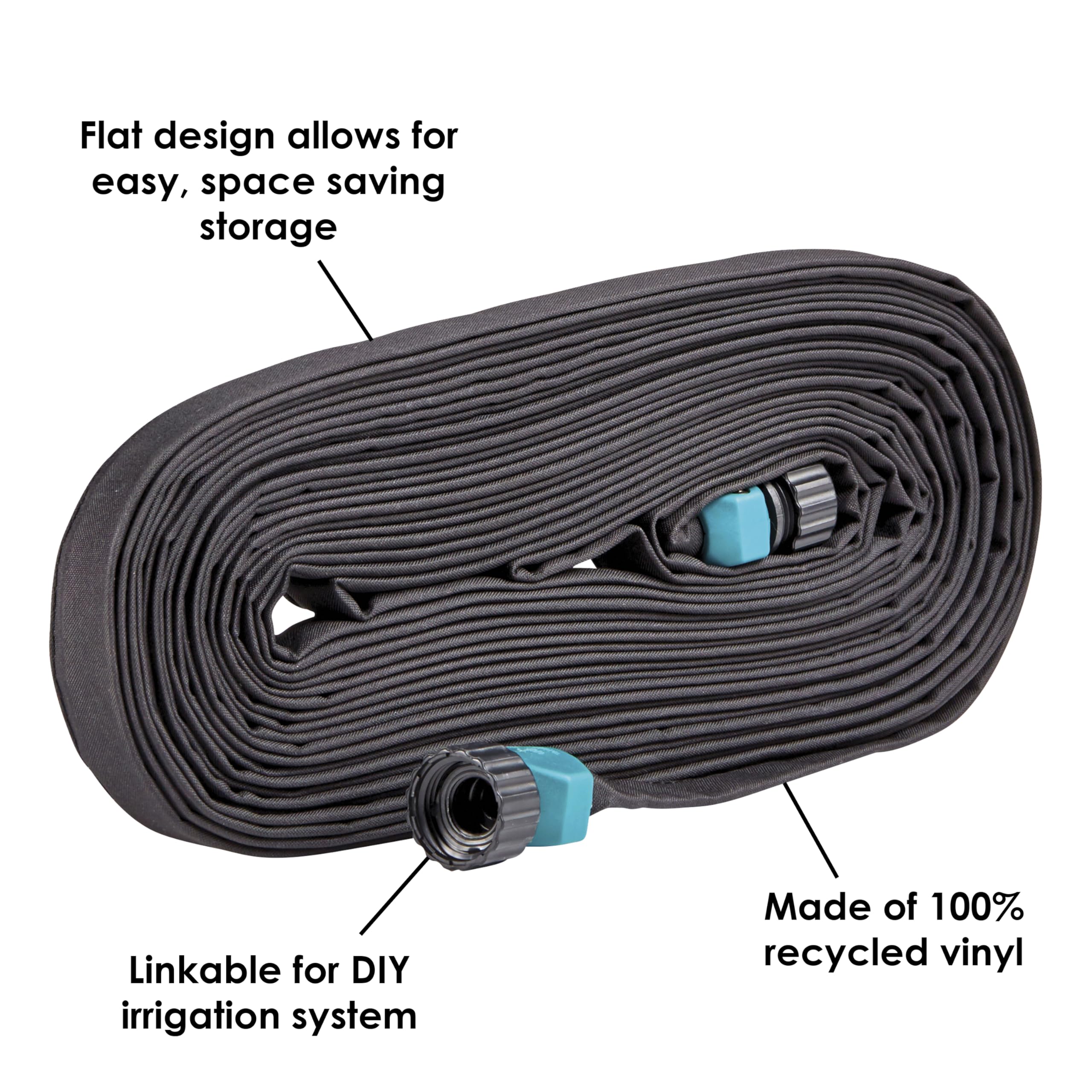 GILMOUR connected hoses forming custom irrigation layout for flexible watering