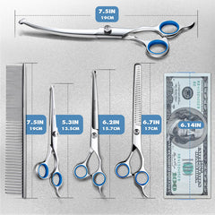 Gimars thinning scissors detailed teeth view for blending and removing bulk