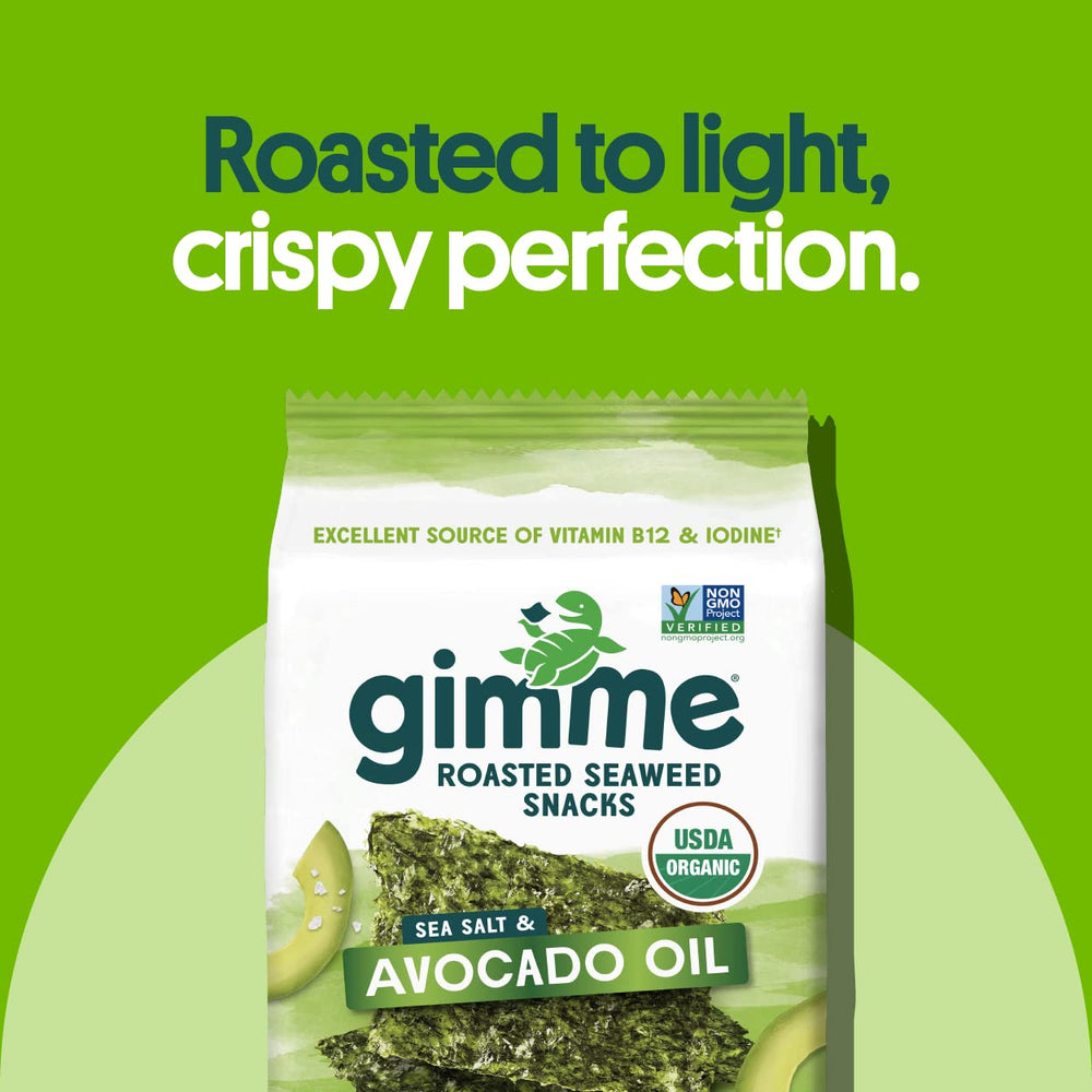gimMe ingredients shot with dried seaweed and avocado oil showing simple recipe