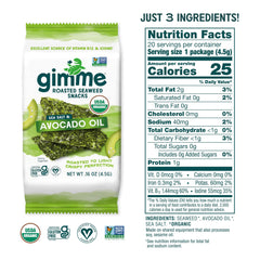gimMe single open pack revealing a crispy roasted seaweed sheet for quick snack