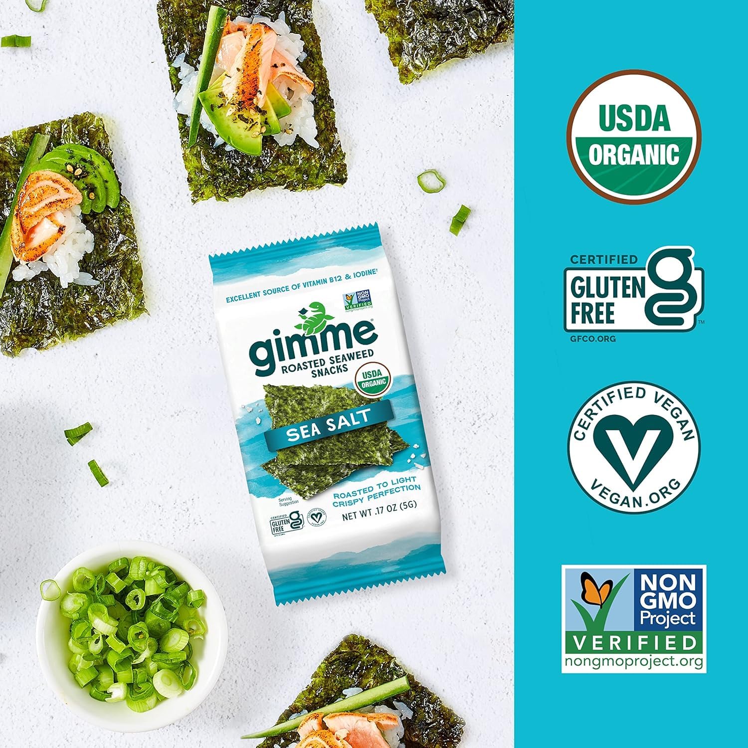 gimMe texture closeup of roasted seaweed edge highlighting crispy crunch