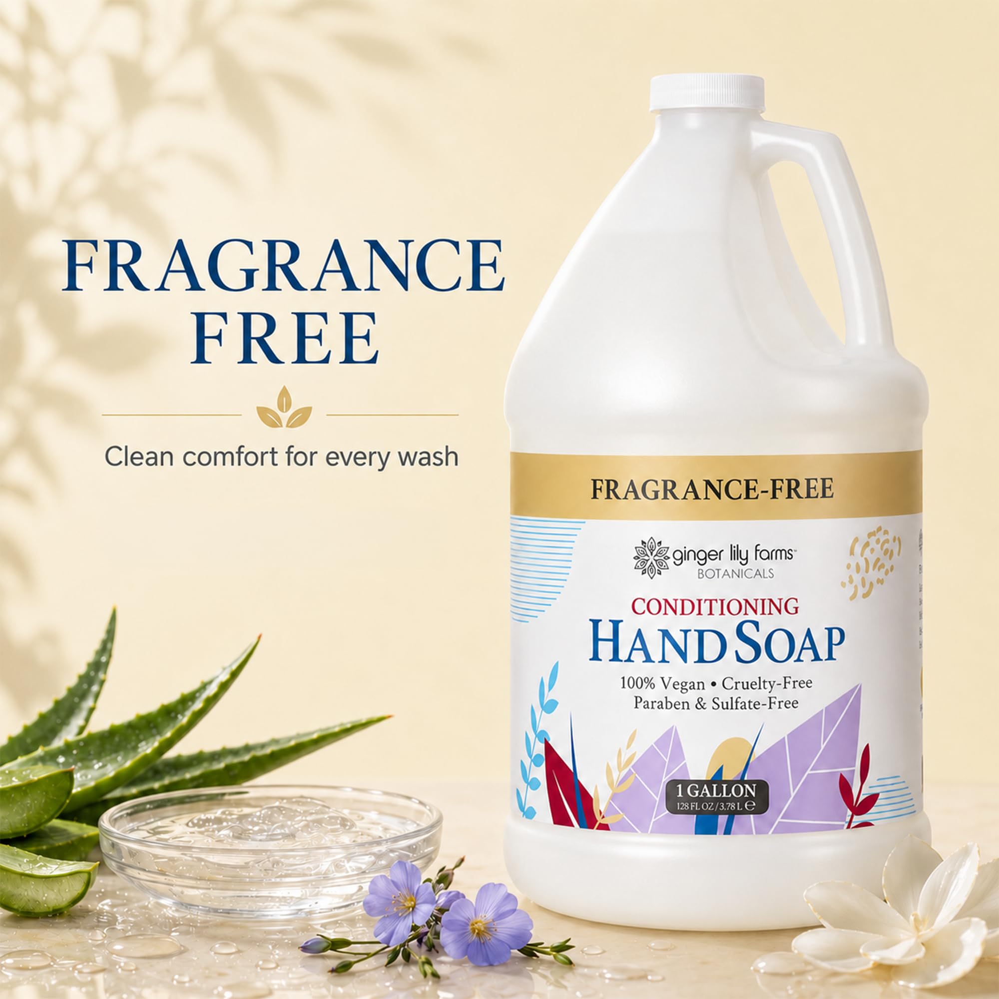 Ginger Lily Farms creamy foam texture close-up showing rich lather for effective cleaning