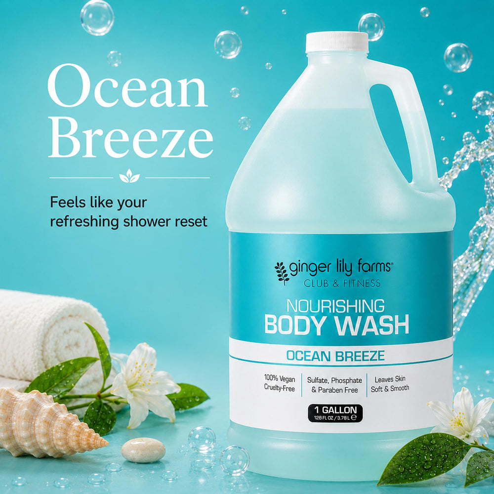 Ginger Lily Farms creamy lather close-up showing rich foam that cleanses and conditions