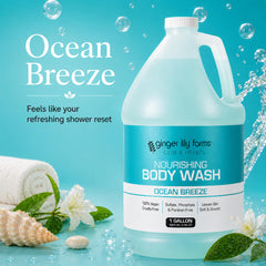 Ginger Lily Farms creamy lather close-up showing rich foam that cleanses and conditions