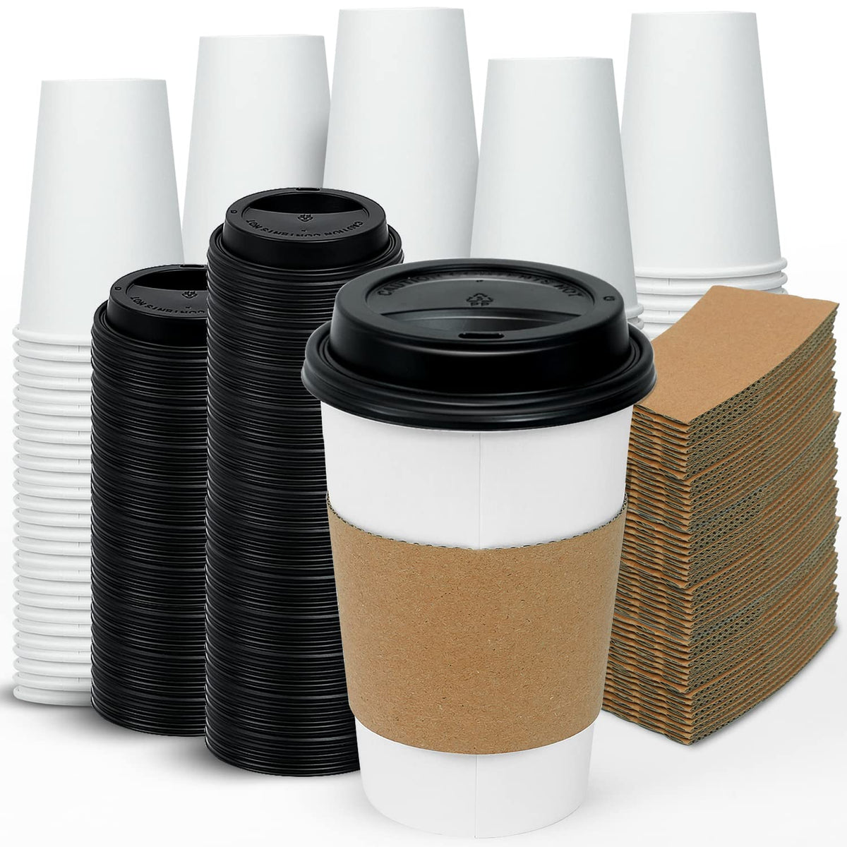 Ginkgo front packaging showing 16 oz cups and lids, organized for quick serving benefit