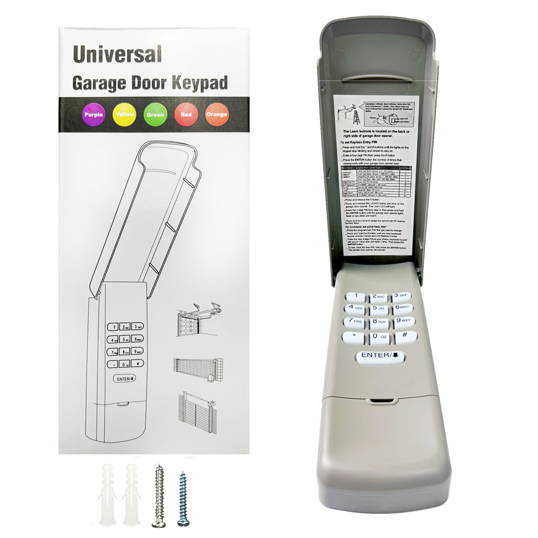 GIOATY keypad front view showing keypad and screen for easy access